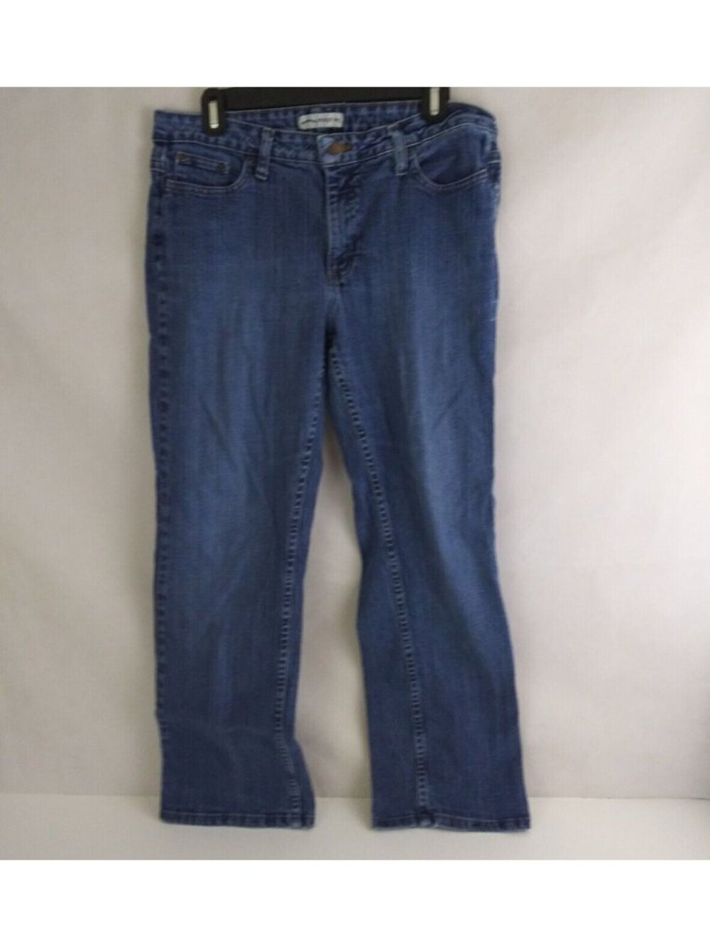 Riders Women's Distressed Low-Rise Straight Leg Jeans Size 12 Petite